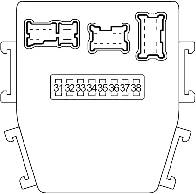 Infiniti Q45 (2002-2006) – zekering- en relaiskast