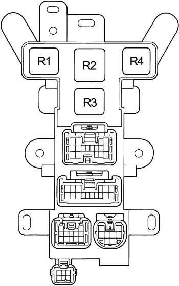 Toyota RAV4 (SXA1) (1994-1997) - zekering- en relaiskast