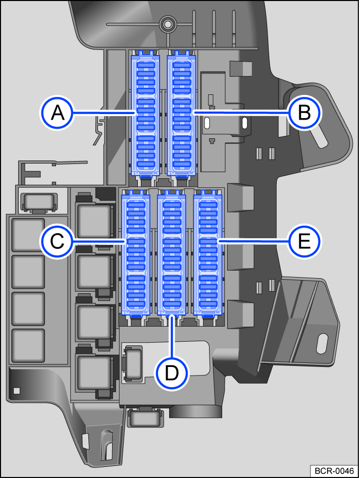 Volkswagen Touareg III (2018-2022) – zekering- en relaiskast